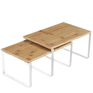 SONGMICS Cabinet Shelf Organizers, Set of 2 Kitche